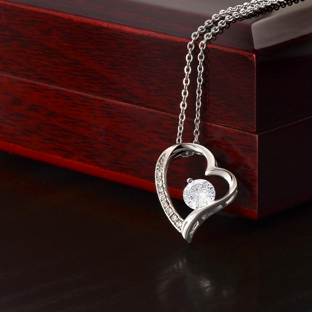 To My Wife - Valentine's Day Necklace with Heartfelt Message Card