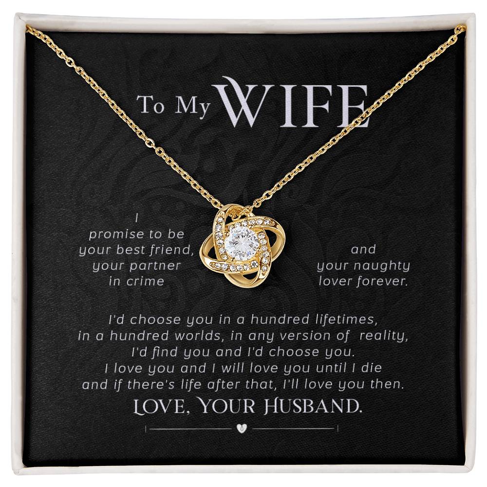 To My Wife - Love Knot Necklace