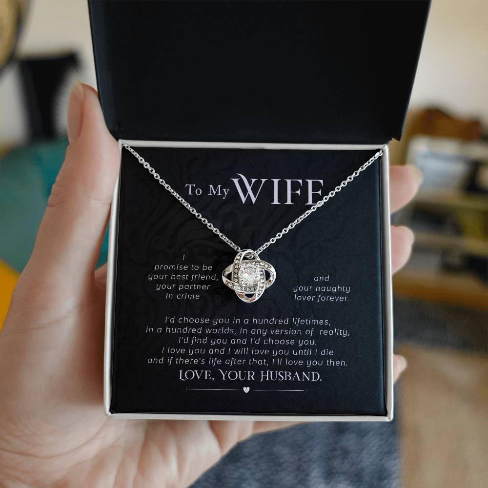 To My Wife - Love Knot Necklace