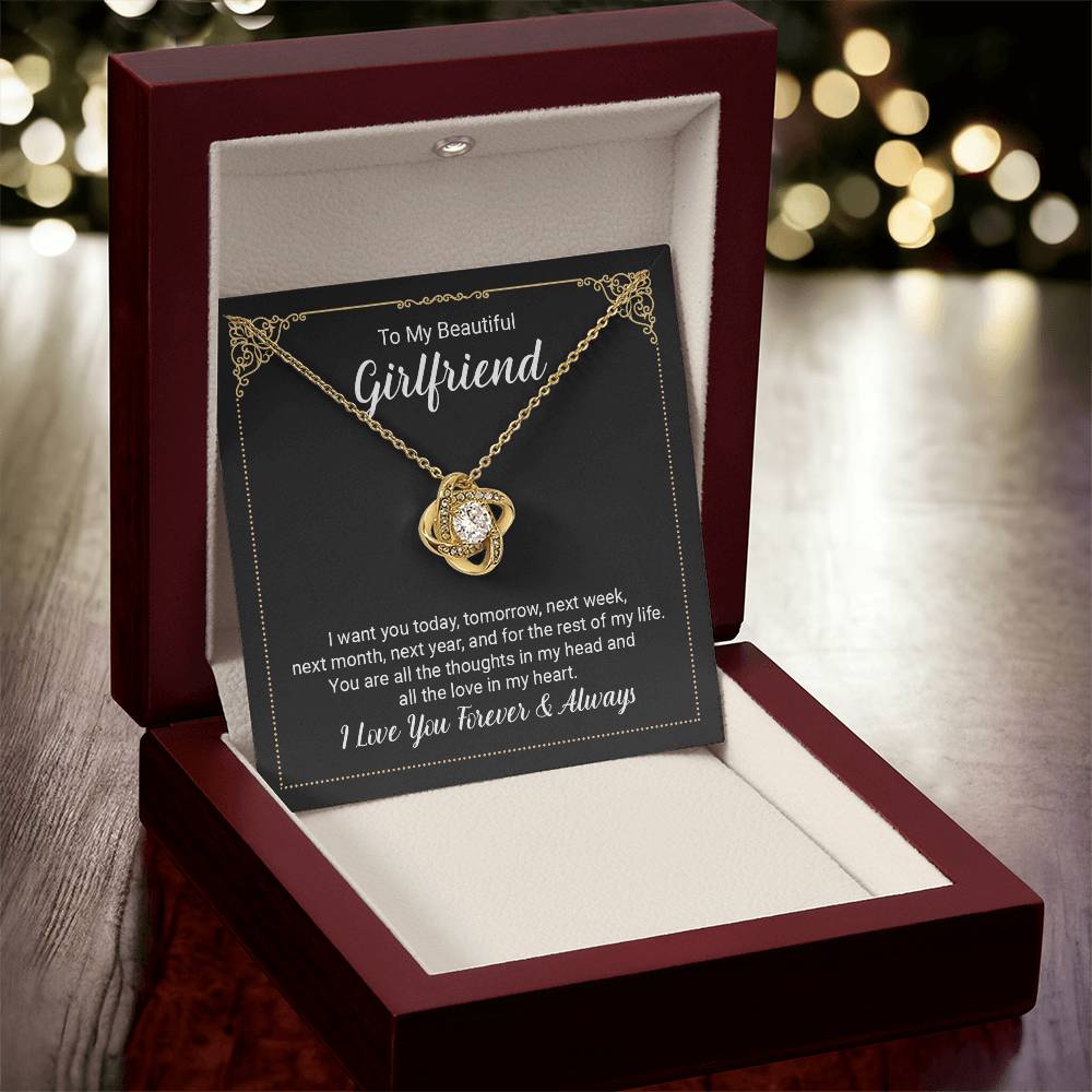 To My Girlfriend - Love Knot Necklace