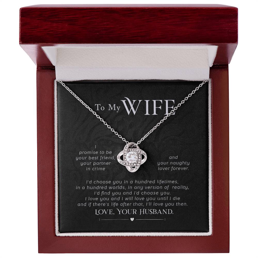 To My Wife - Love Knot Necklace