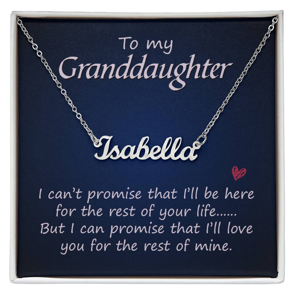 To my granddaughter