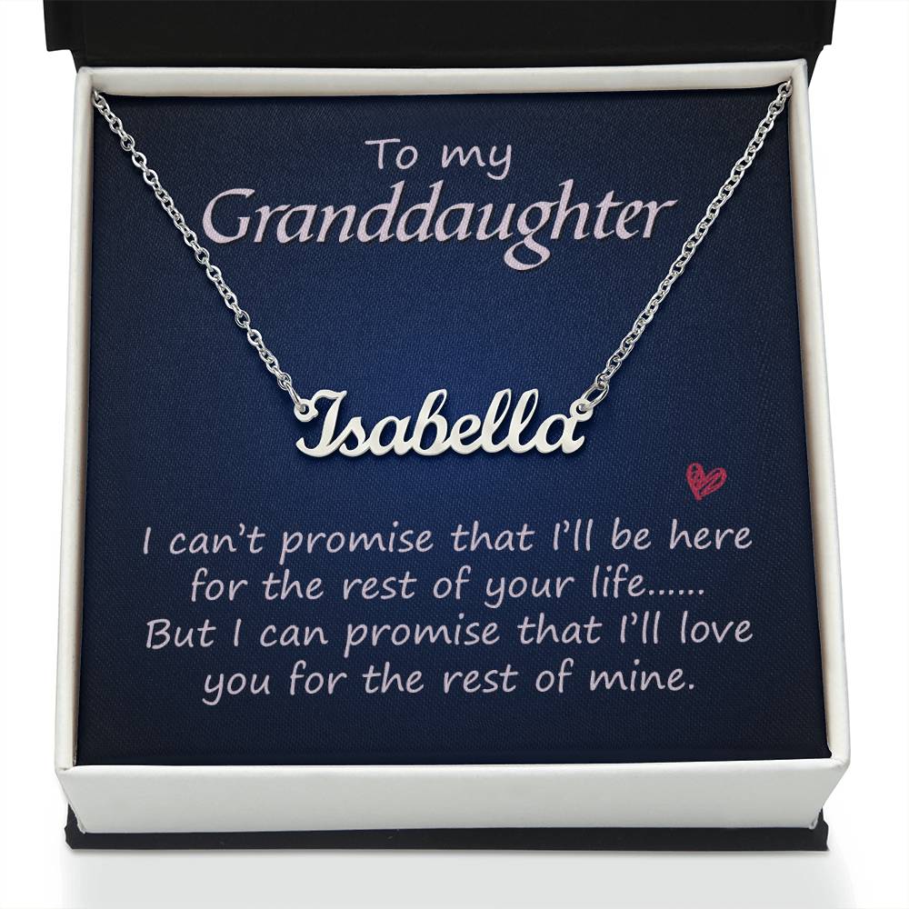 To my granddaughter