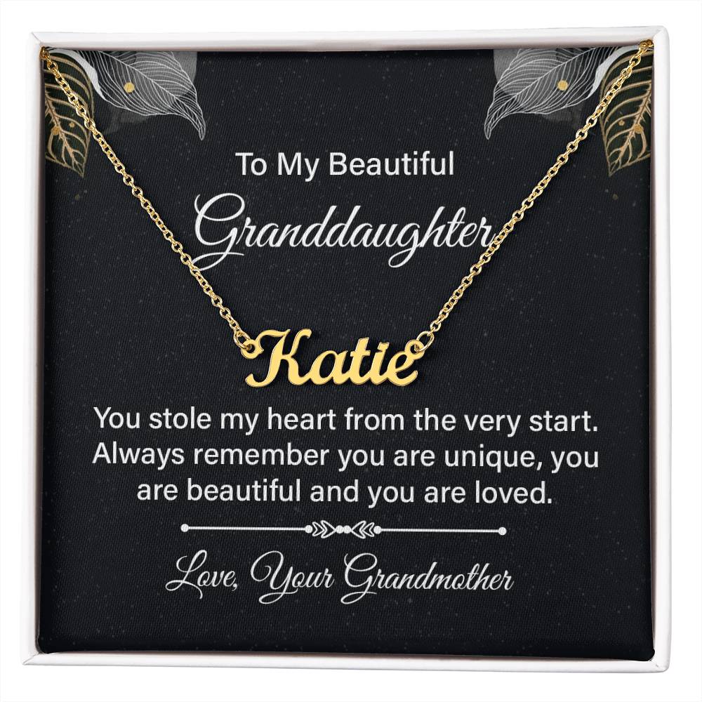 To my beautiful granddaughter - you stole my heart