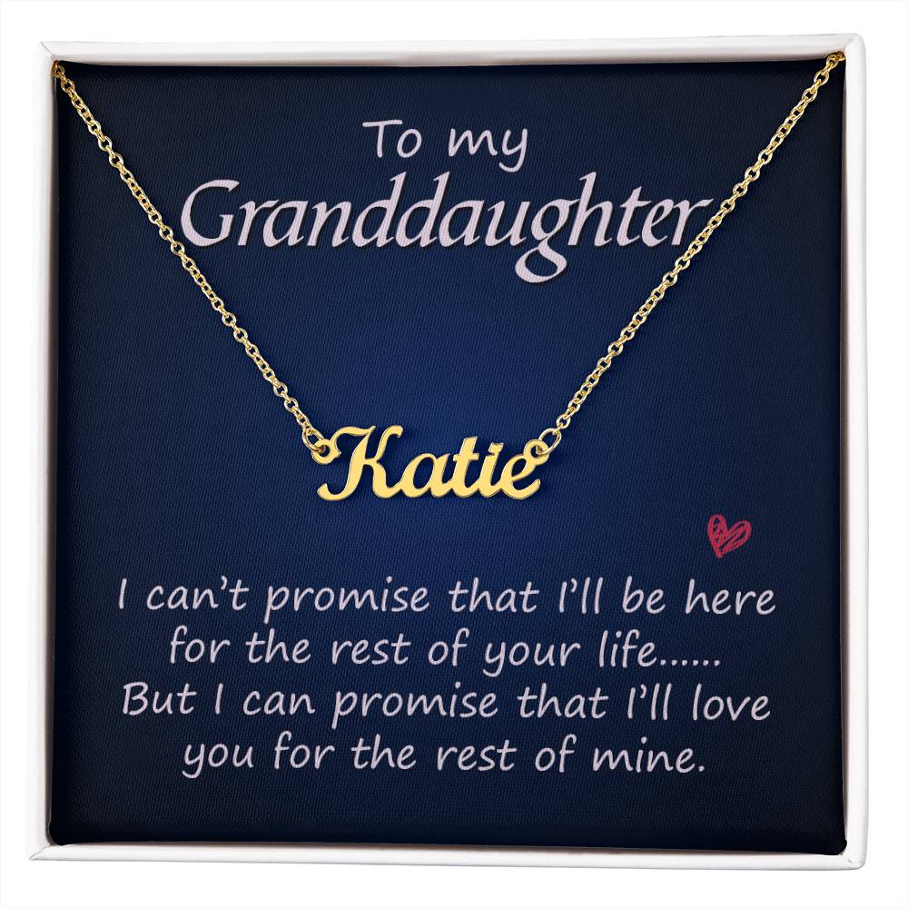 To my granddaughter