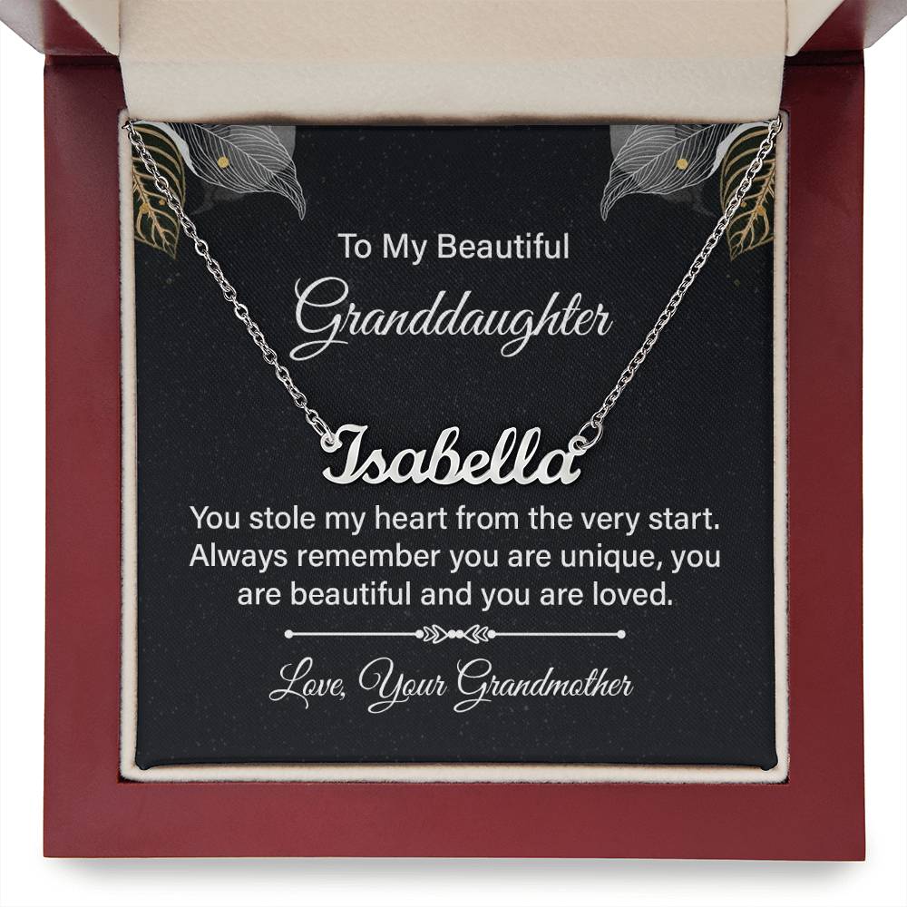 To my beautiful granddaughter - you stole my heart