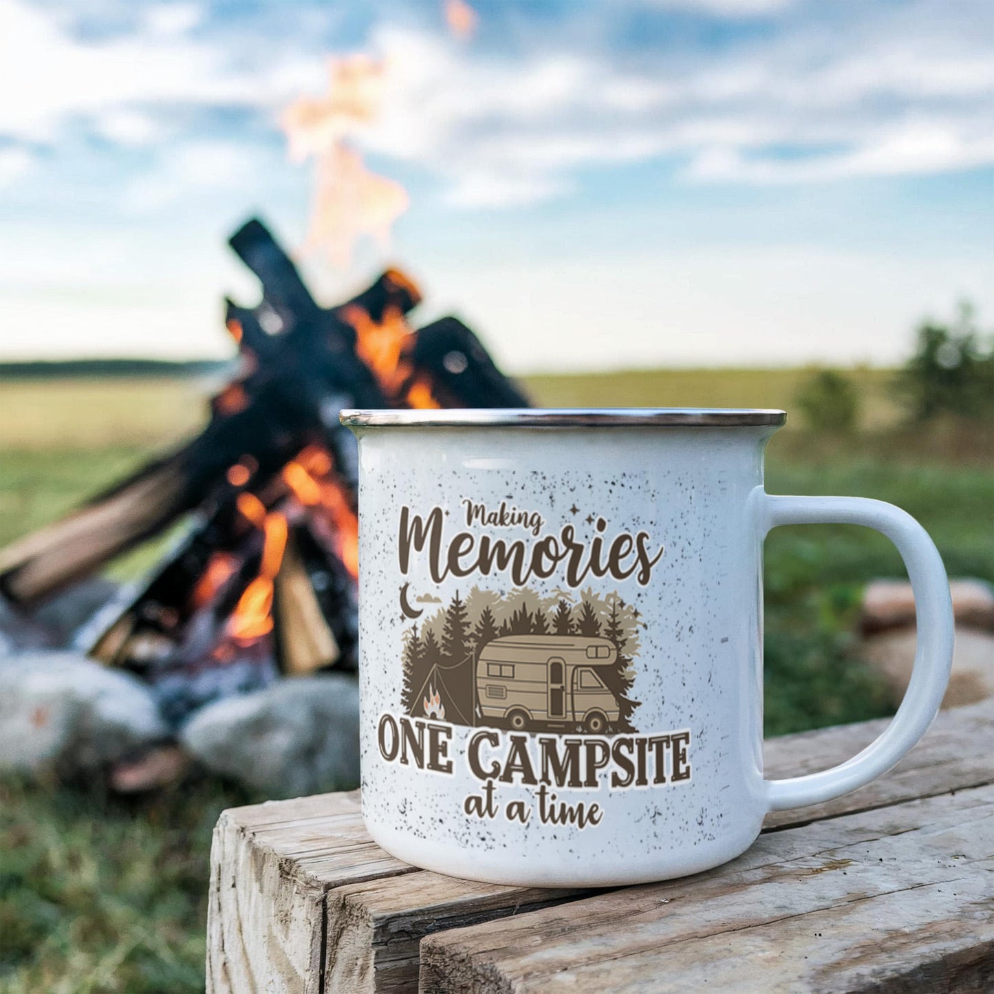 To My husband - Enamel Camping Mug