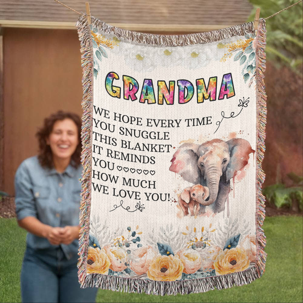 To My Grandma - Vertical Heirloom Woven Blanket