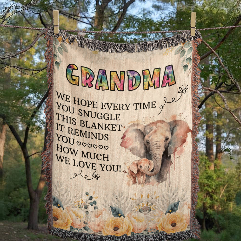 To My Grandma - Vertical Heirloom Woven Blanket