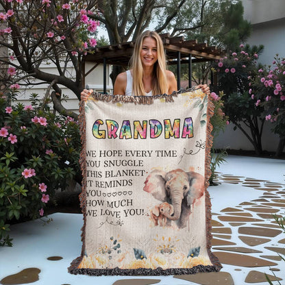 To My Grandma - Vertical Heirloom Woven Blanket