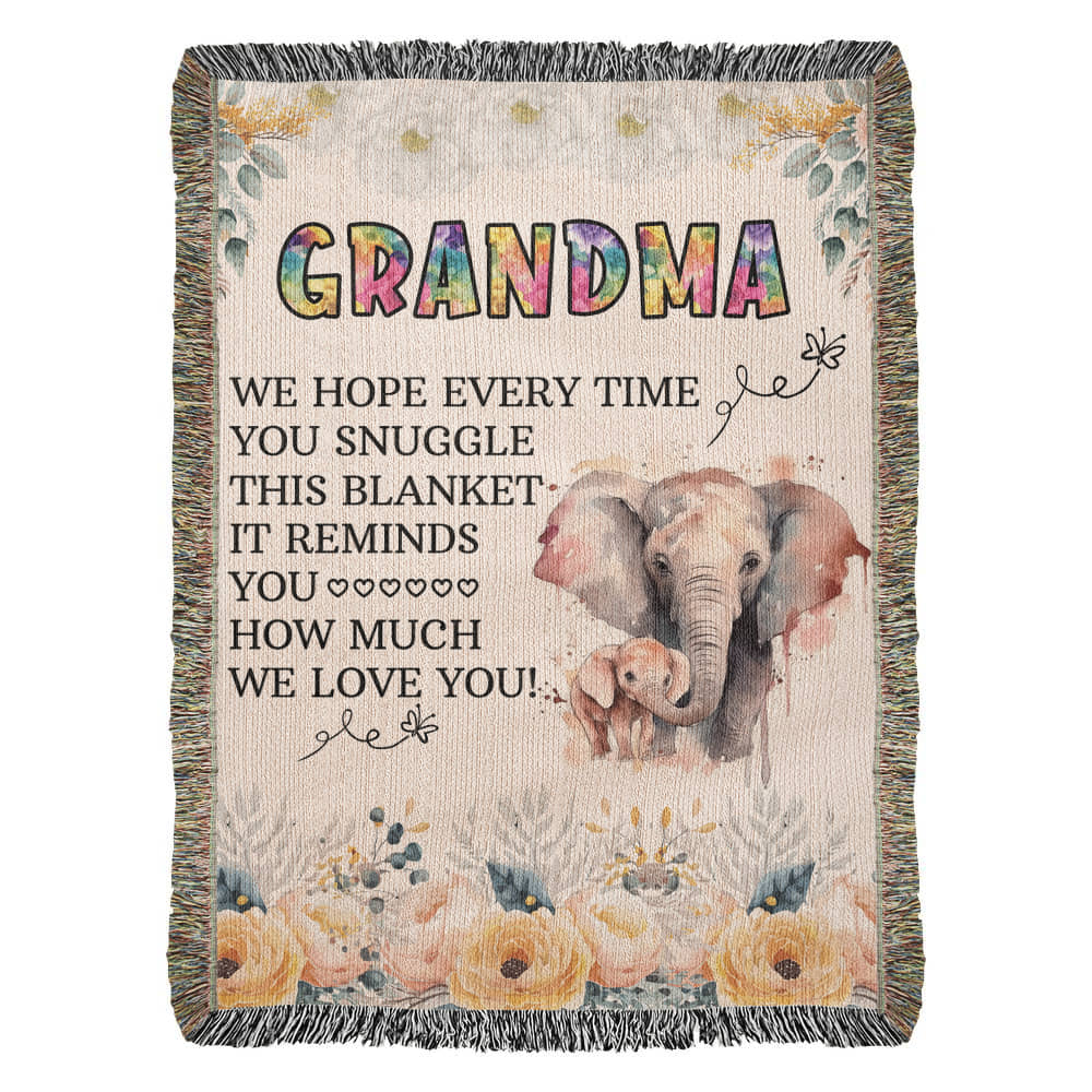 To My Grandma - Vertical Heirloom Woven Blanket