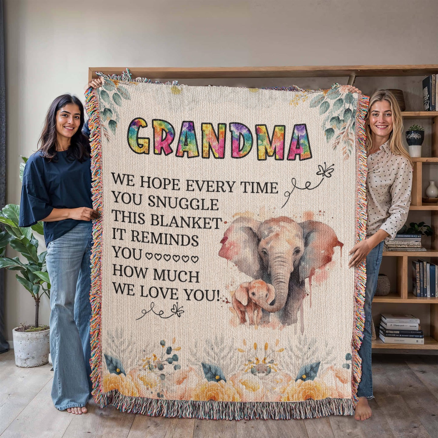 To My Grandma - Vertical Heirloom Woven Blanket