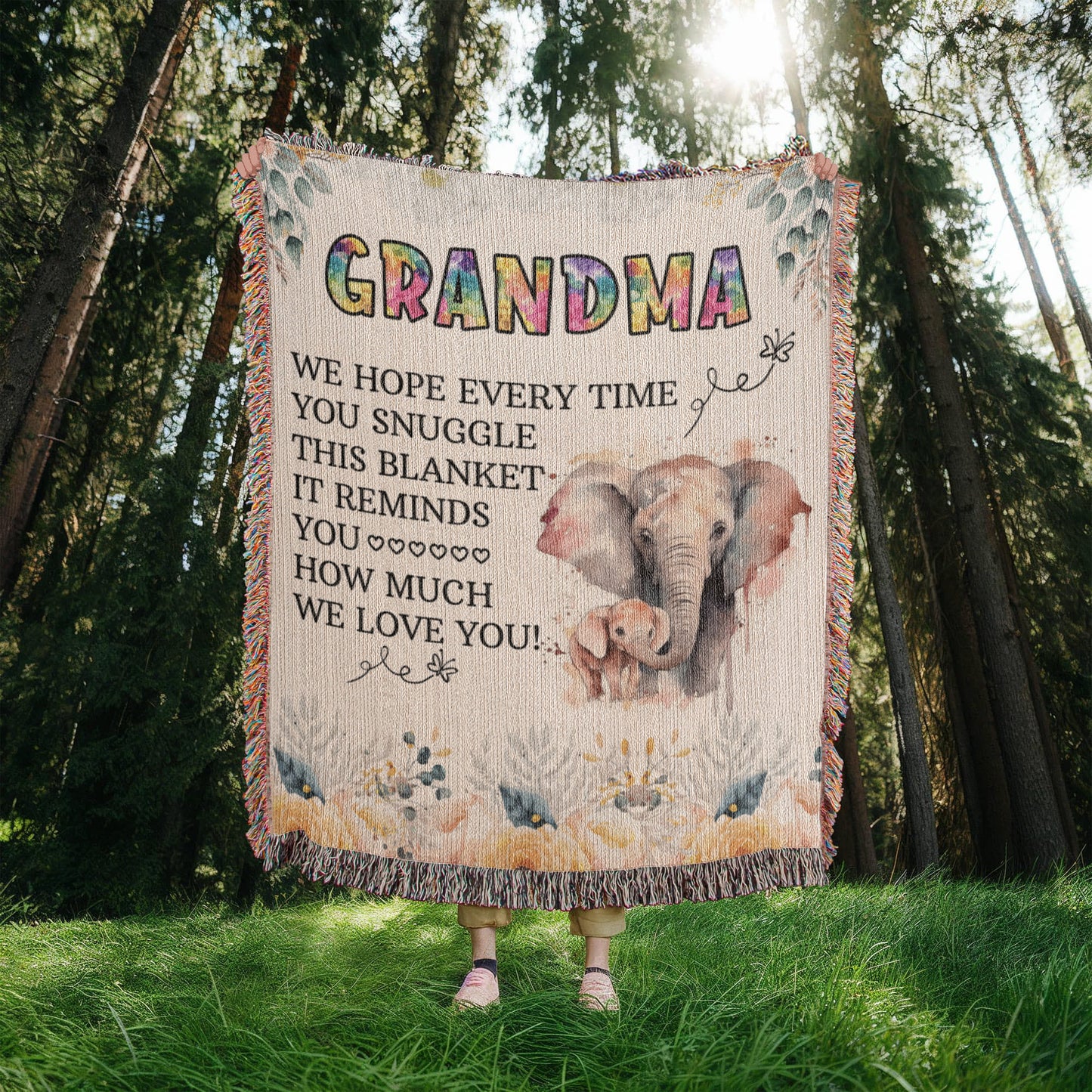 To My Grandma - Vertical Heirloom Woven Blanket