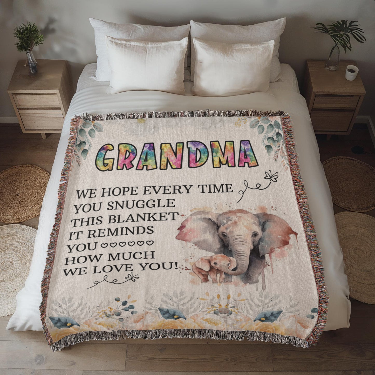 To My Grandma - Vertical Heirloom Woven Blanket