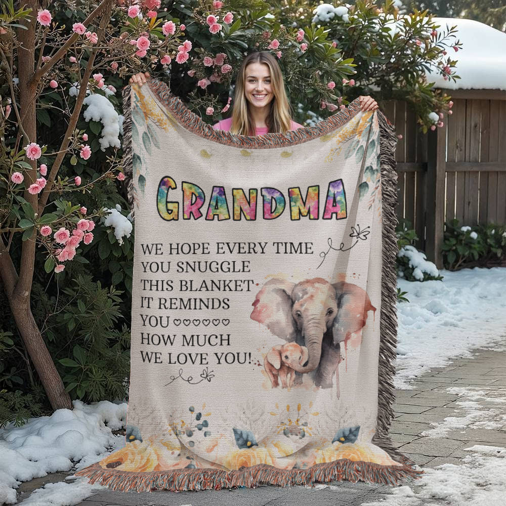 To My Grandma - Vertical Heirloom Woven Blanket